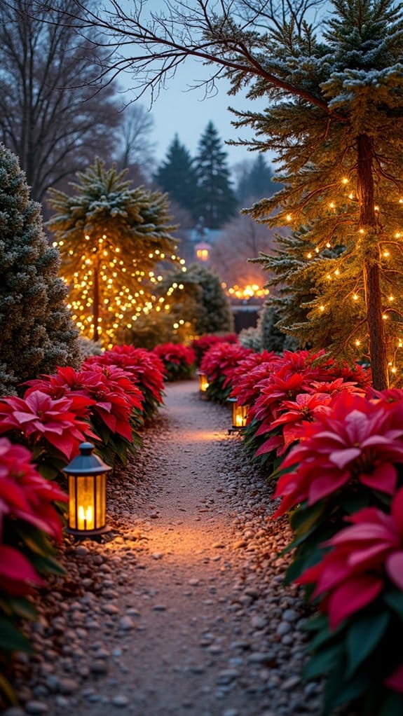 festive holiday garden pathways