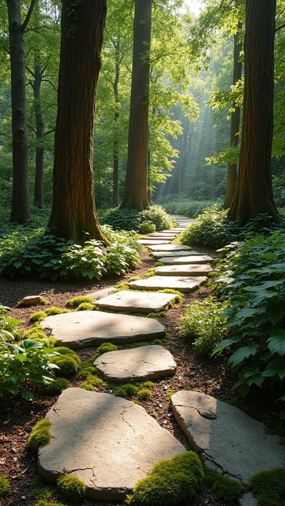 flagstones enhance garden aesthetics