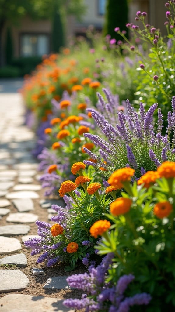 floral herb border benefits