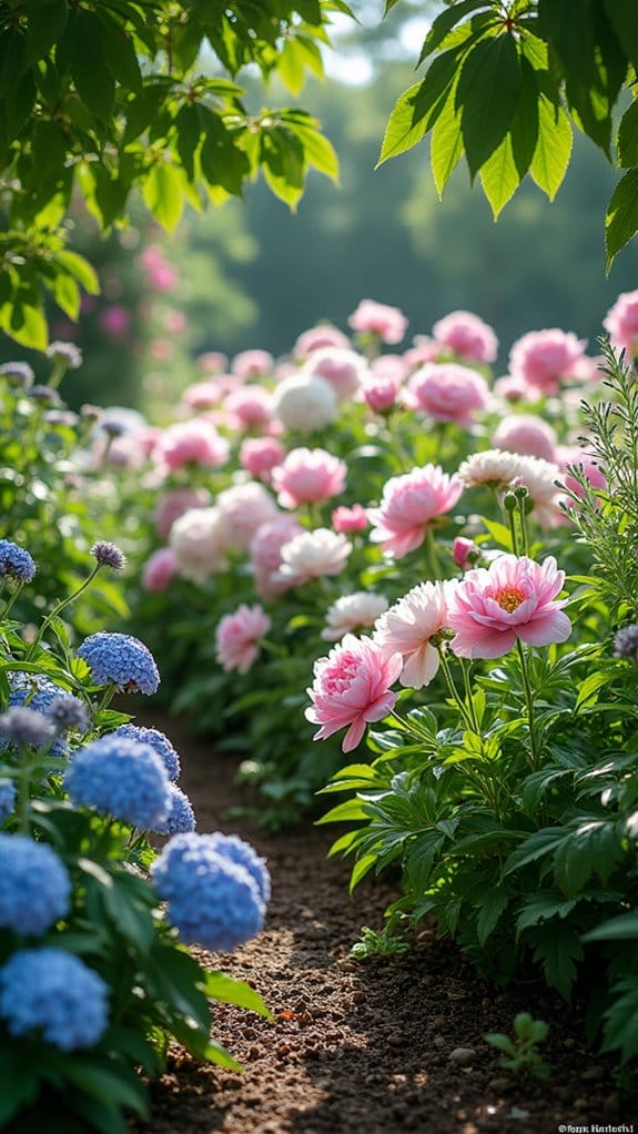 fragrant herb and flower garden