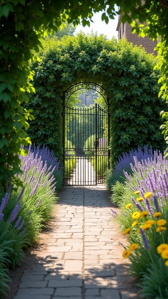 fragrant herb flower beds