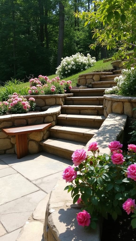 garden retreat with roses