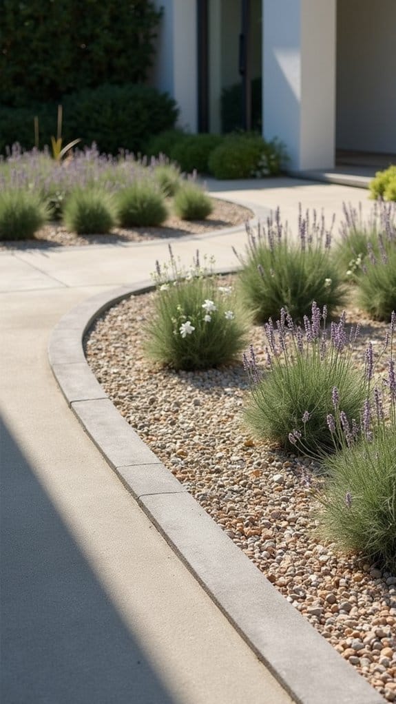 gravel and concrete combination