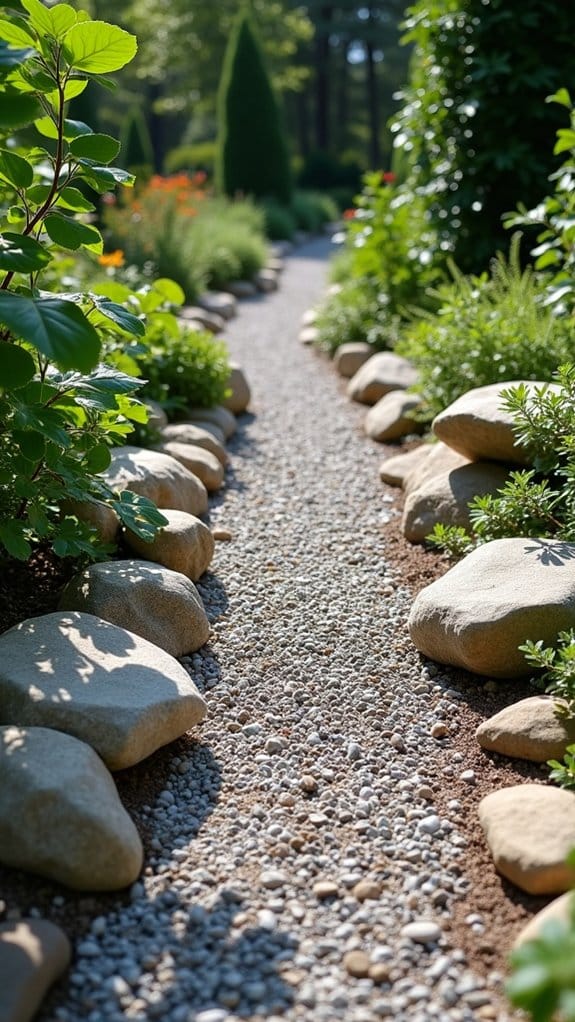 gravel paths enhance drainage efficiency
