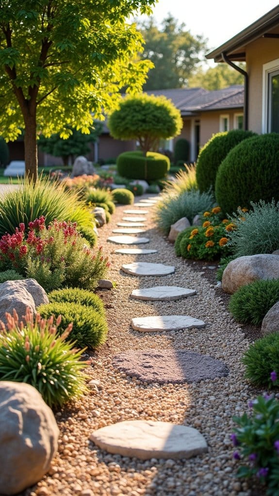 gravel pathways enhance gardens