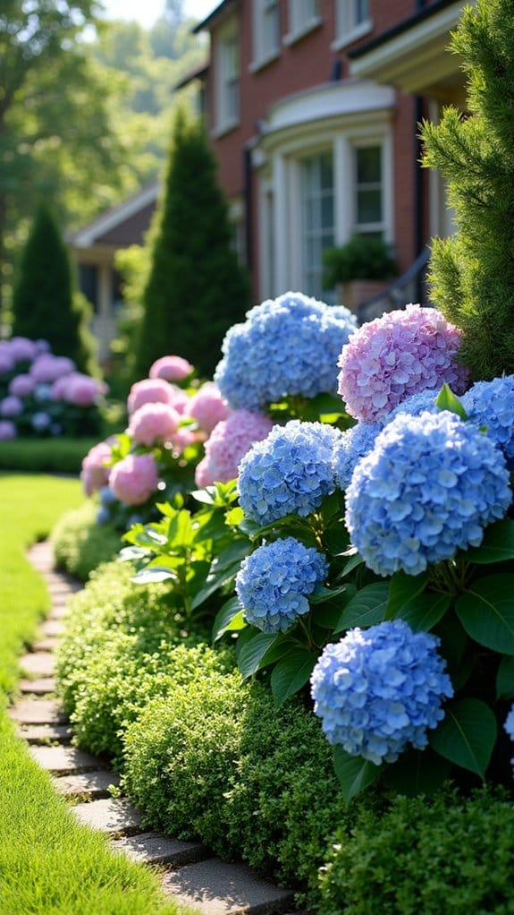ground covers enhance hydrangeas