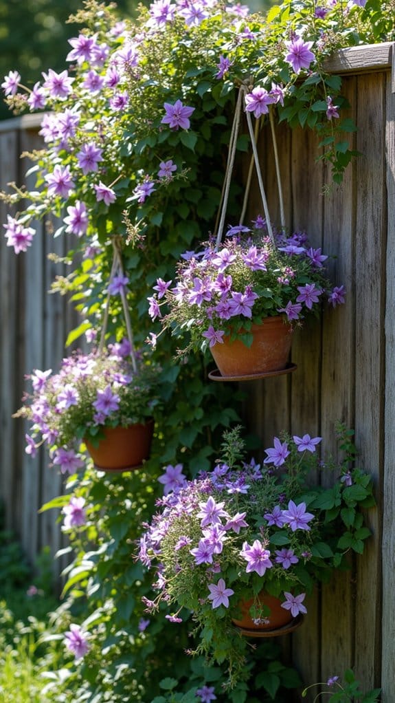 hanging clematis planters charm