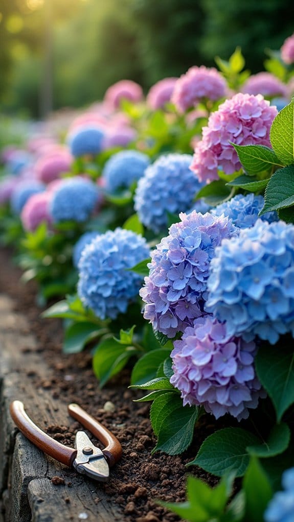 healthy hydrangeas require care