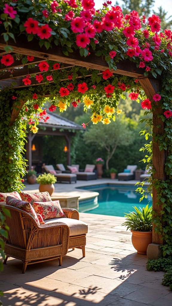 hibiscus inspired vibrant outdoor oasis
