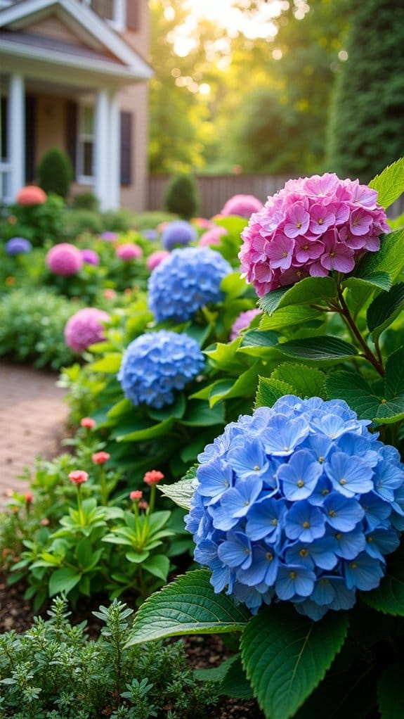hydrangeas enhance edible gardens