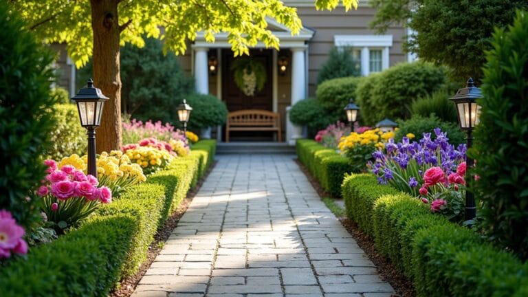 inspiring flower bed walkways