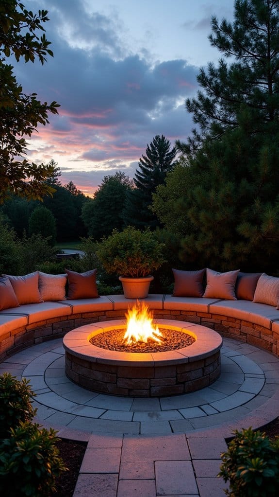 inviting fire pit oasis
