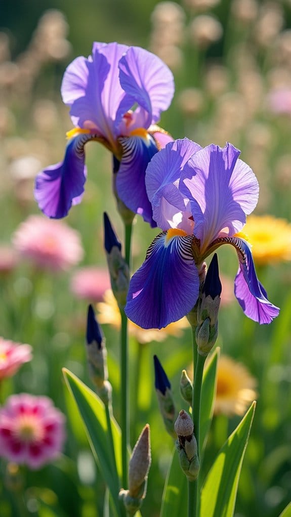 iris and perennial pairing