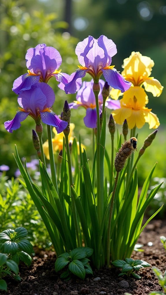 iris enhanced herb garden design