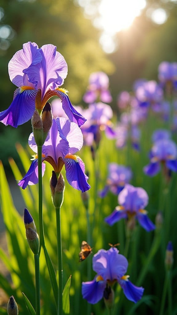 irises as vibrant privacy screens