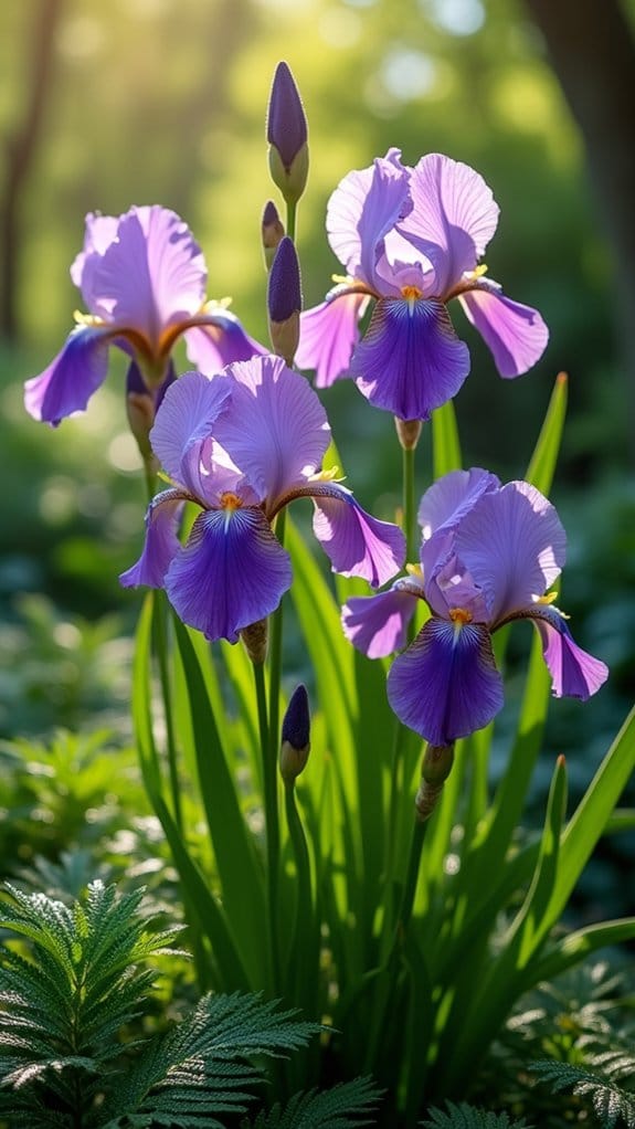 irises thrive in shade