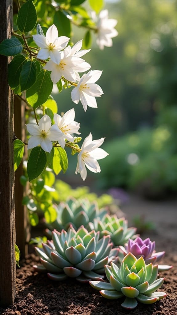 jasmine and succulents harmony