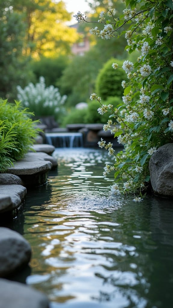 jasmine vines enhance water features