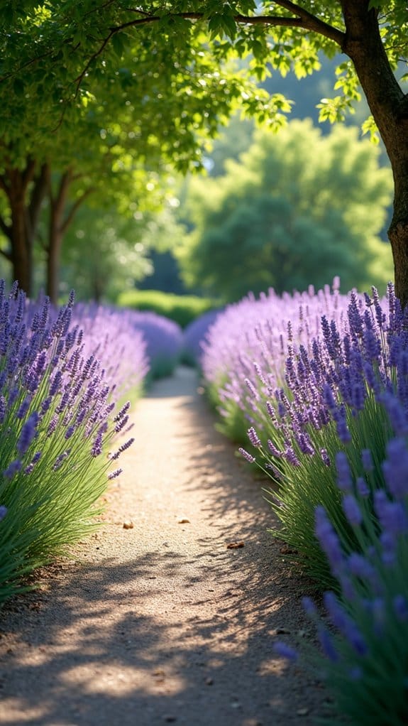 lavender lined sensory pathways