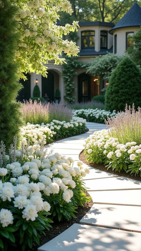 layered heights of white flowers