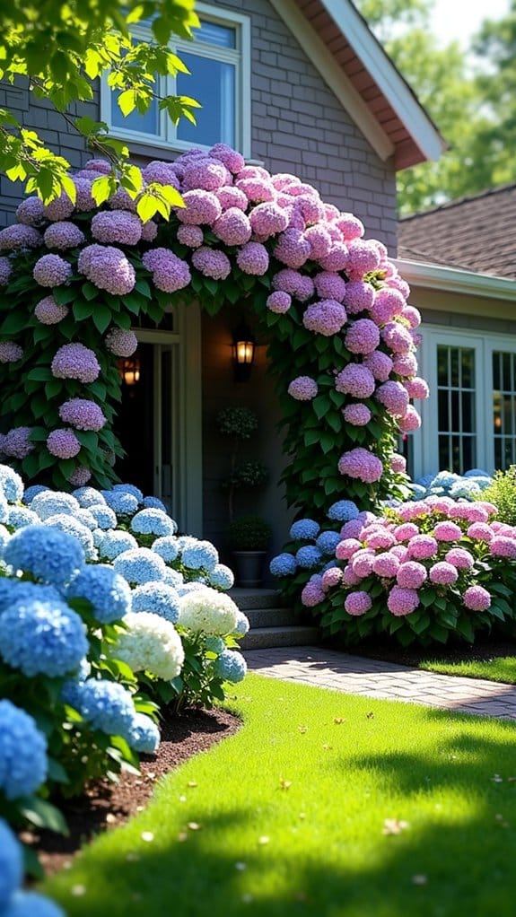 layered hydrangea garden design