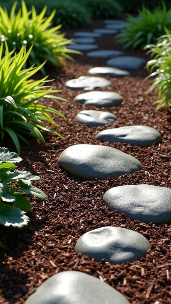 layered mulch for beauty