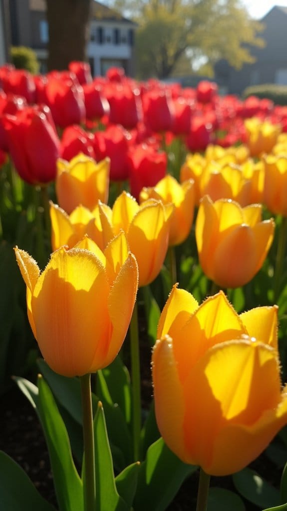 layered tulip bed design