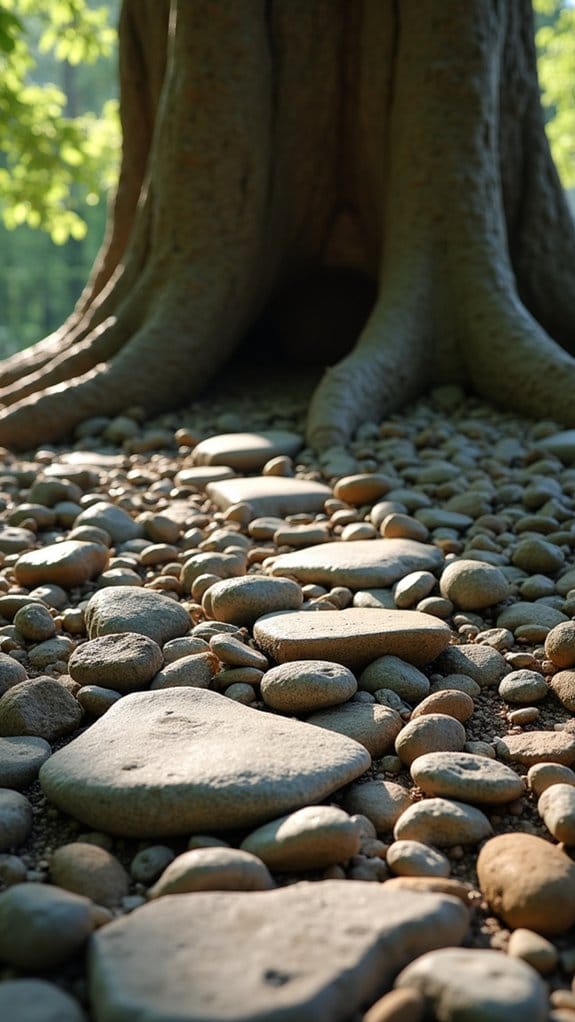 layering rocks for depth