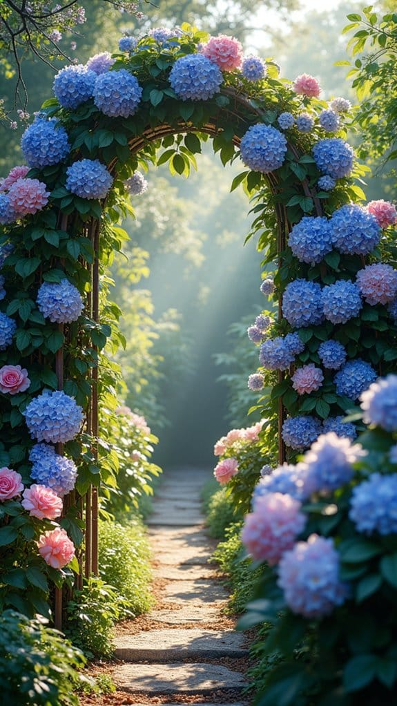 lush blooms create privacy