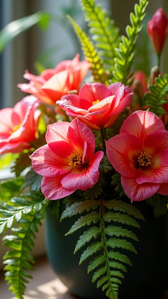 lush vibrant container display