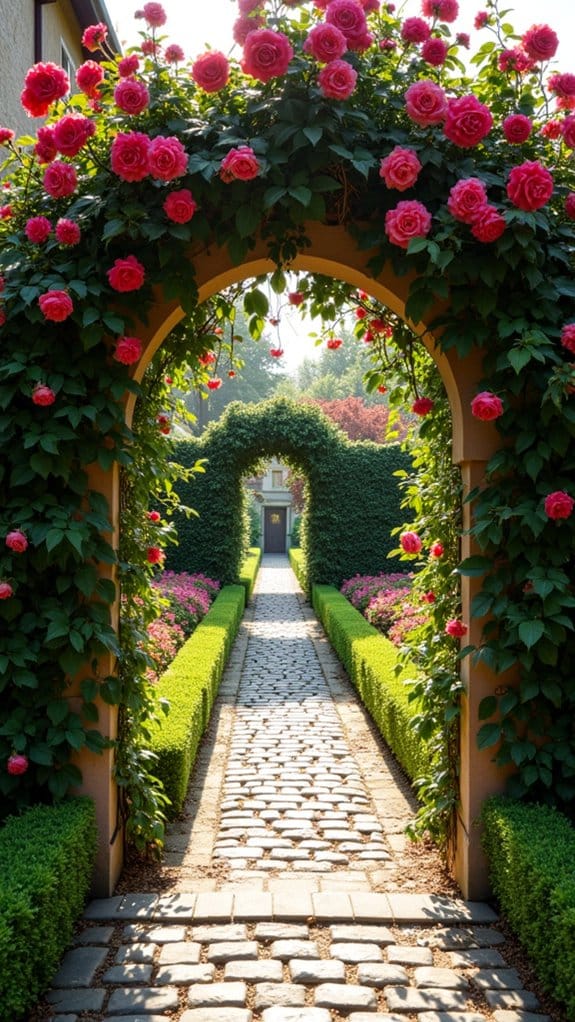 magical blooming garden entrance