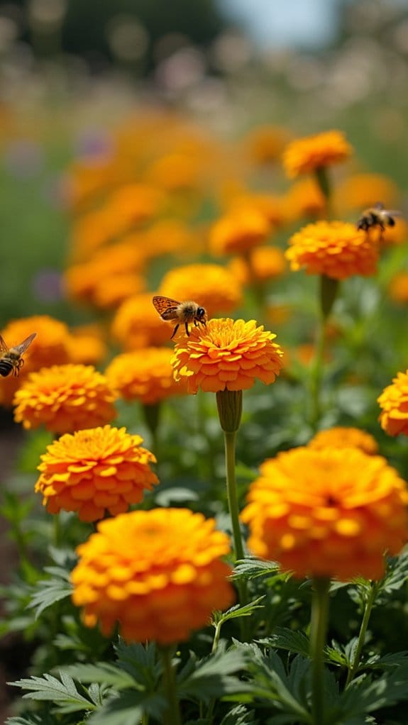 marigolds attract beneficial pollinators
