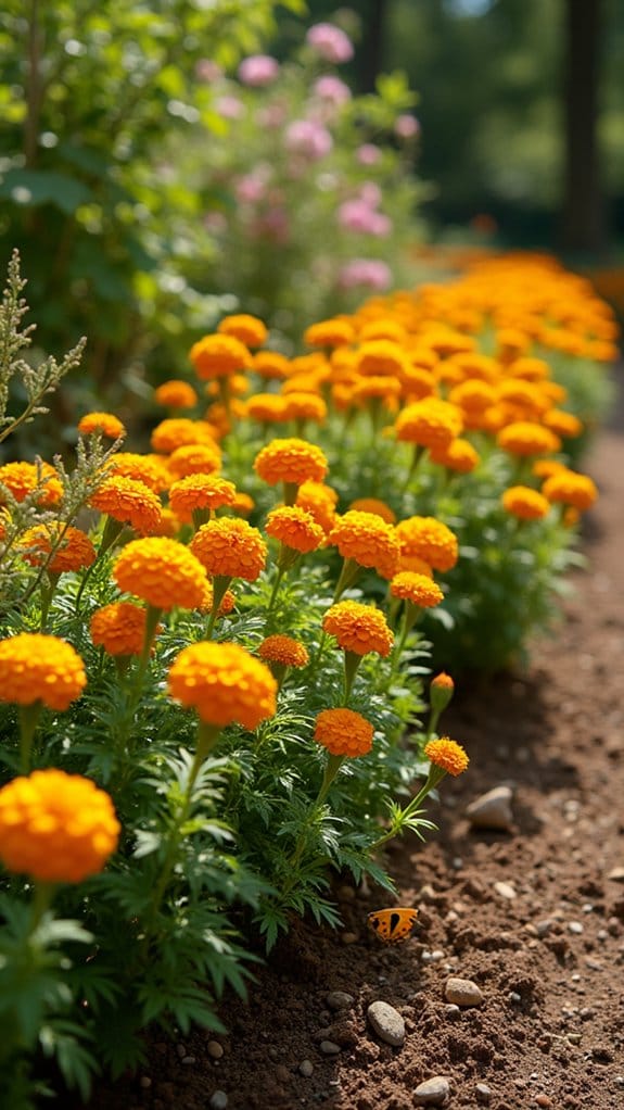 marigolds attract pollinators deter pests
