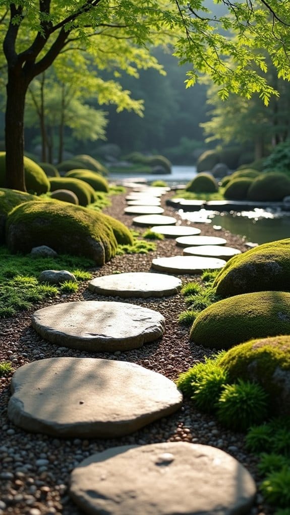 mindful stone pathway retreat