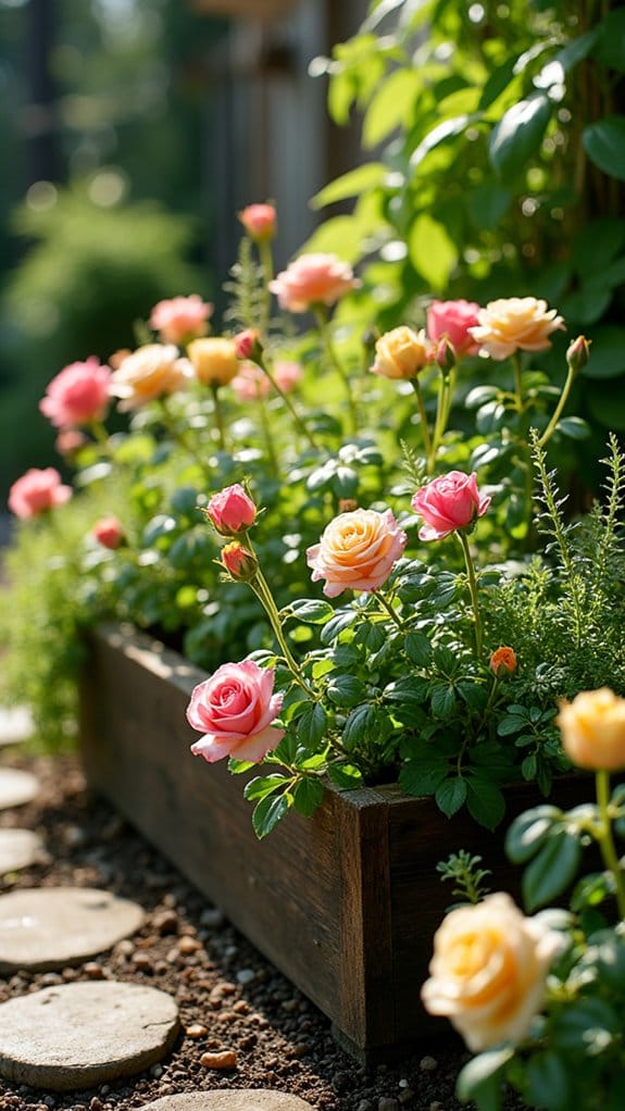 miniature roses enhance edibles