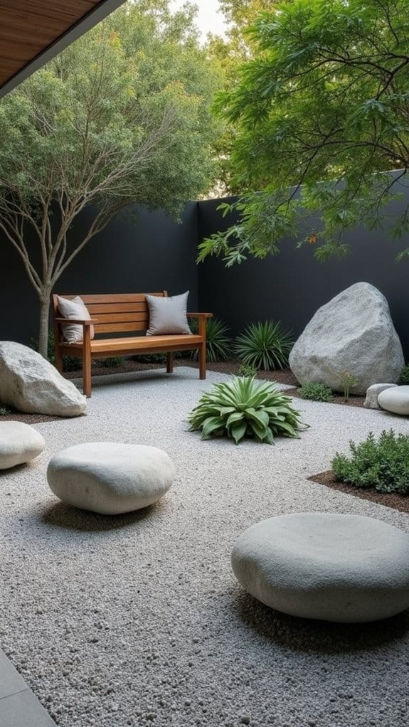 minimalist landscape focal points