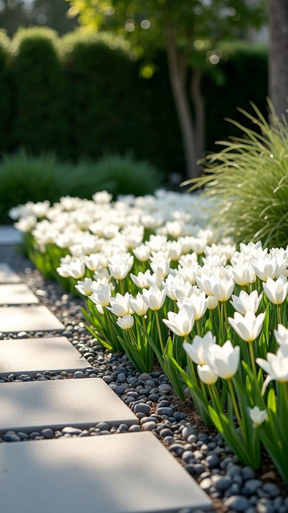 minimalist white flower arrangement