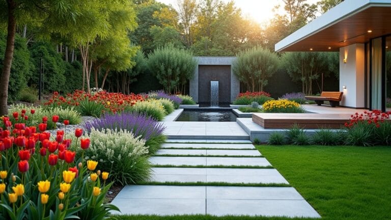 modern garden flower beds