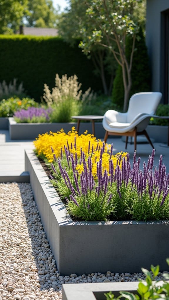 modern materials for flower beds