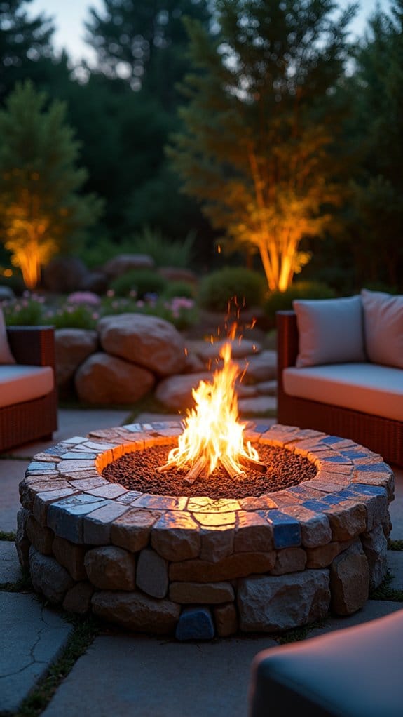 mosaic stone fire pit