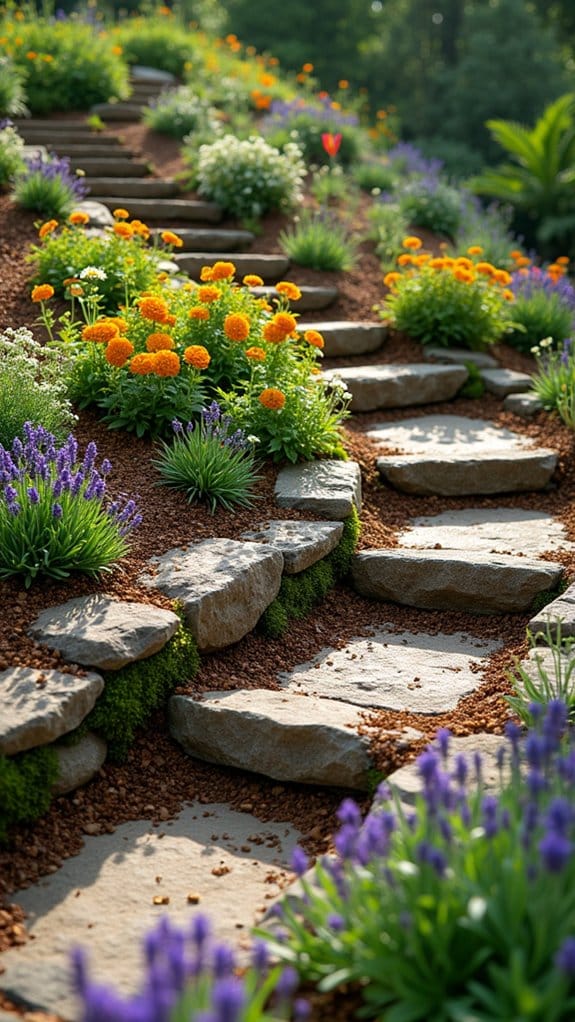 multi level flower garden design