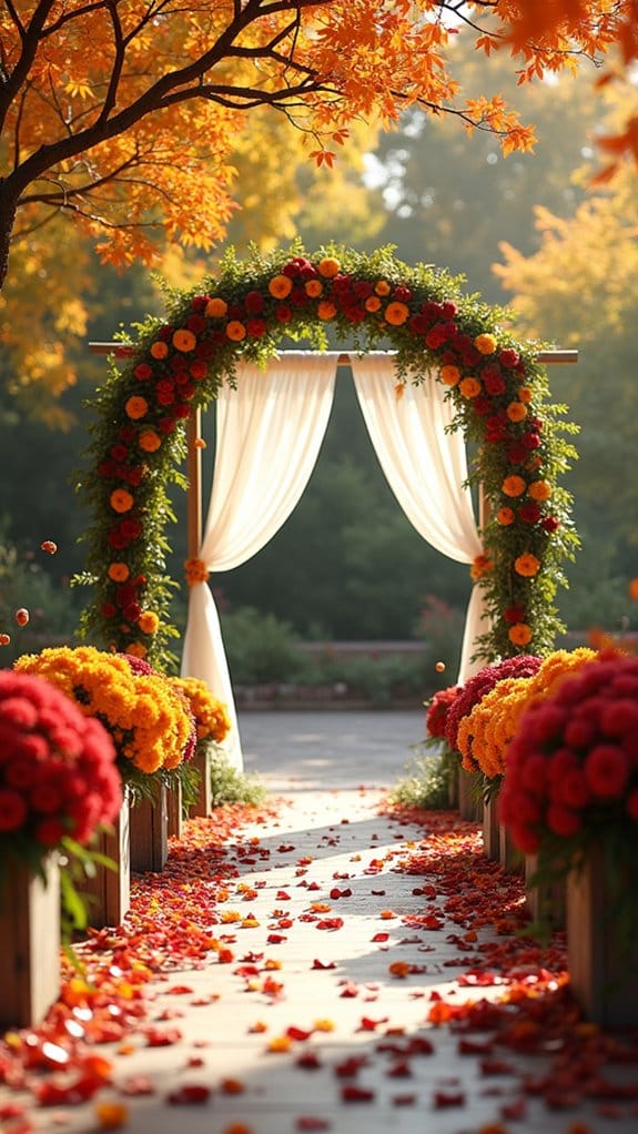 mums enhance fall weddings