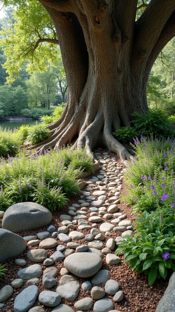 native plants and rocks