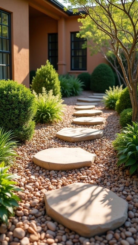 natural charm pebble path
