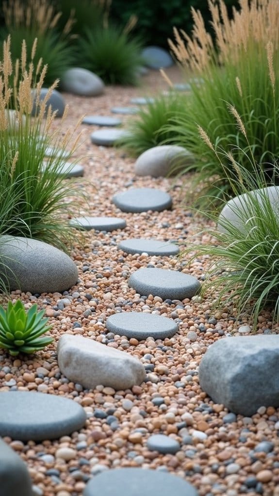 natural elegance with pebbles