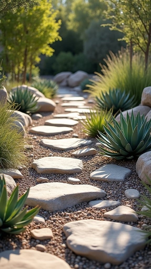 natural river rock pathways