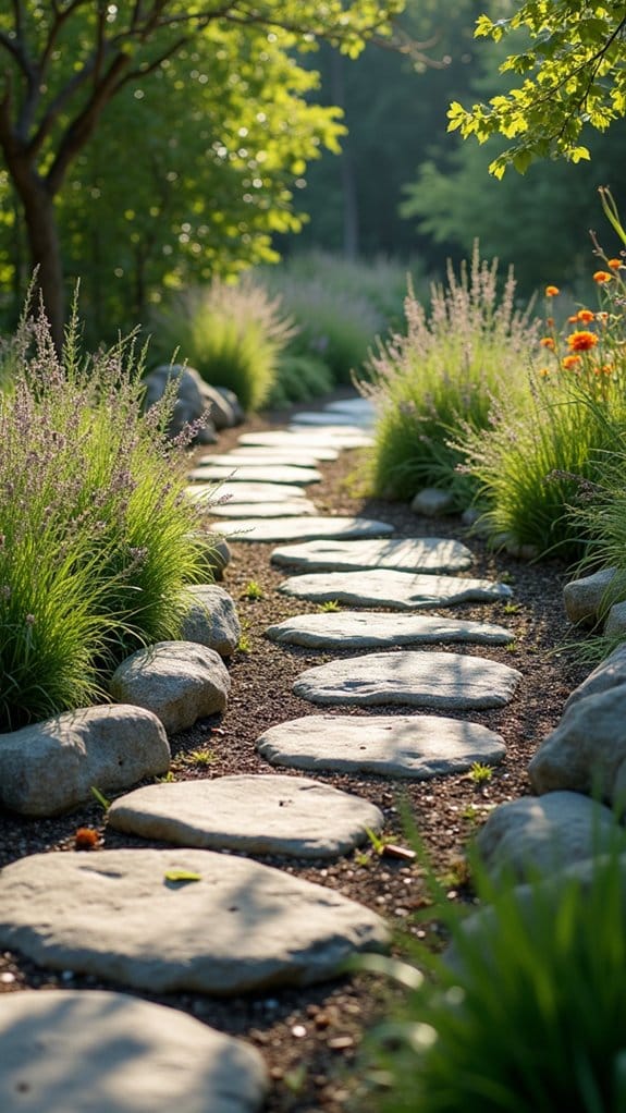 natural stone garden pathways