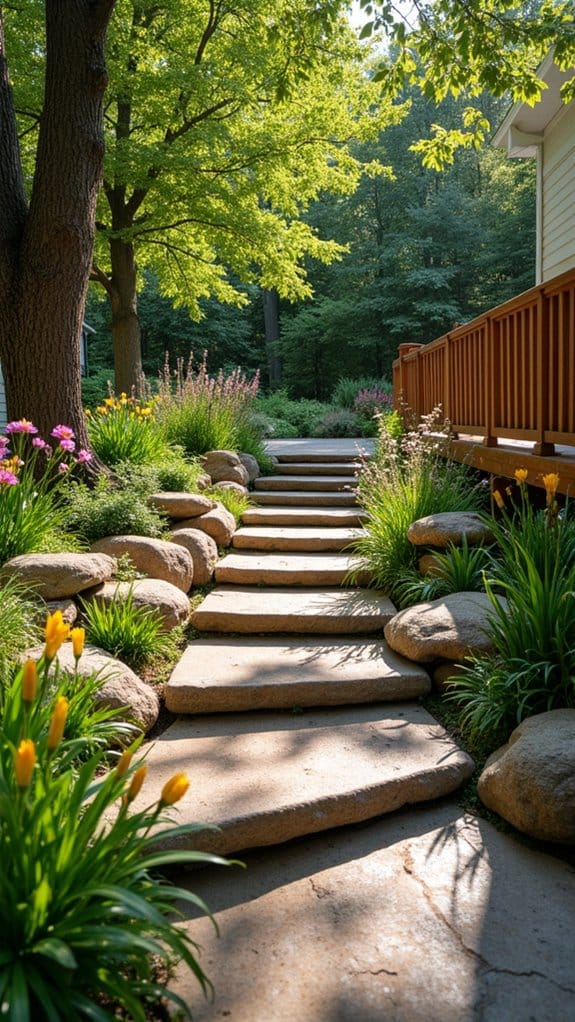 natural stone steps elegance