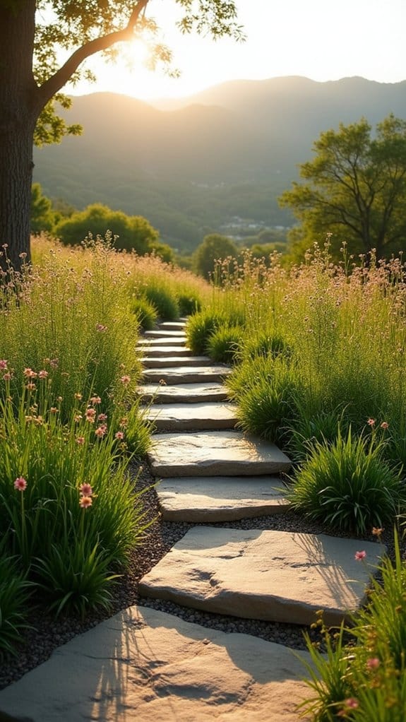natural stone steps view