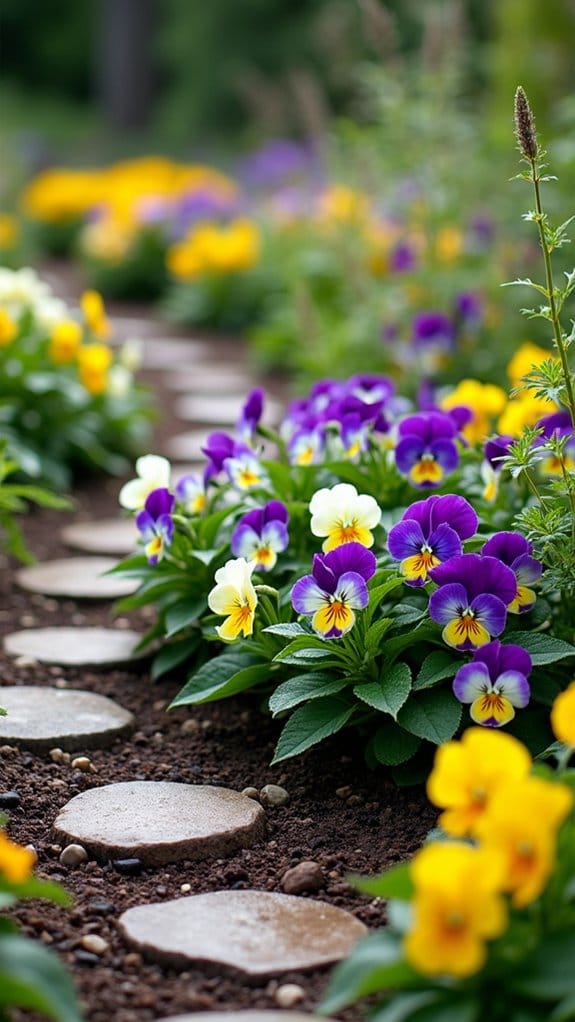 pansies enhance edible gardens